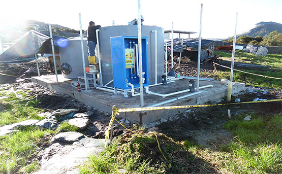 planta de tratamiento de aguas residuales grises